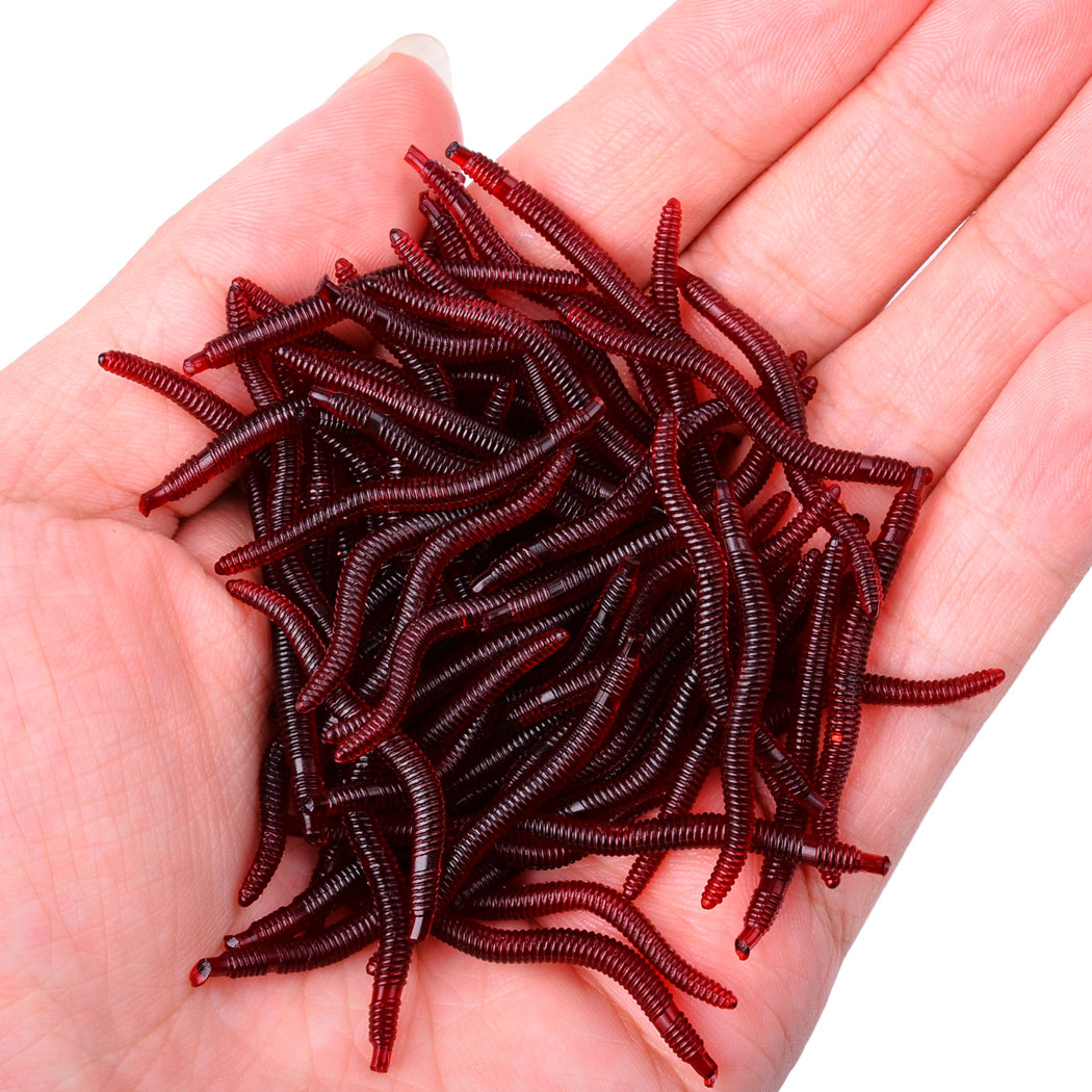 50pcs Lifelike Red Worm Soft L – Aglaonema Red Bewertung und Preis