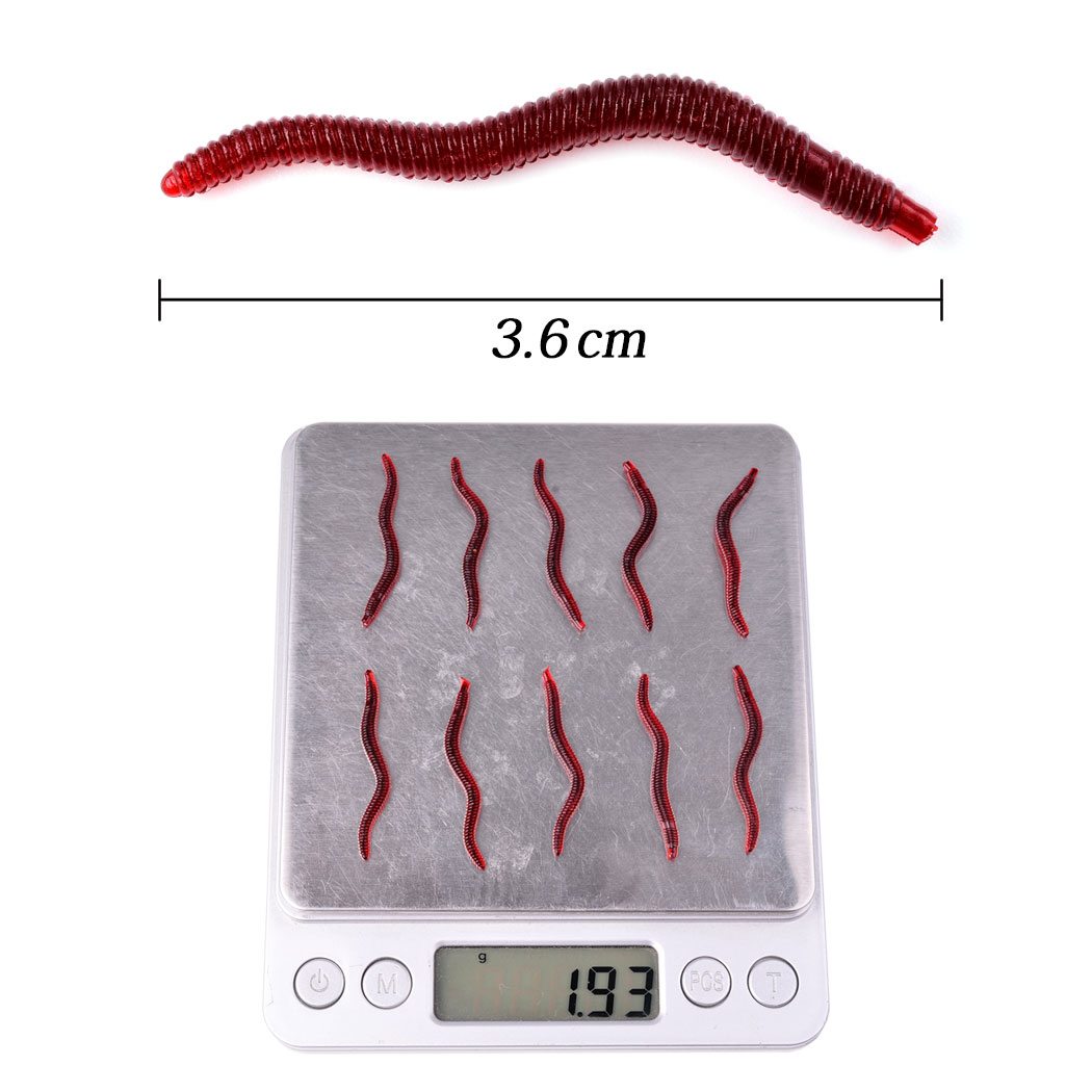 50pcs Lifelike Red Worm Soft L – Aglaonema Red Bewertung und Preis