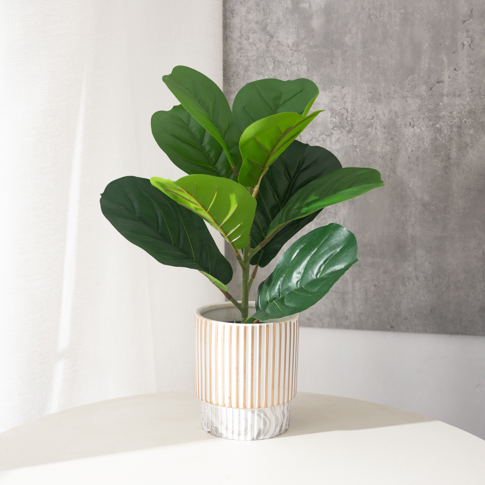 38cm 9 Forks Artificial Ficus  – Ficus Lyrata Tree Bewertung und Preis