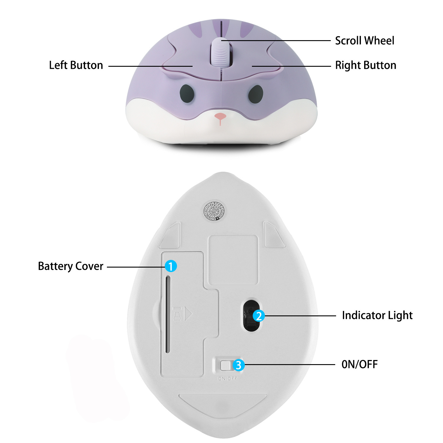 2.4G Wireless Mouse Purple Ham – Tradescantia Purple Bewertung und Preis