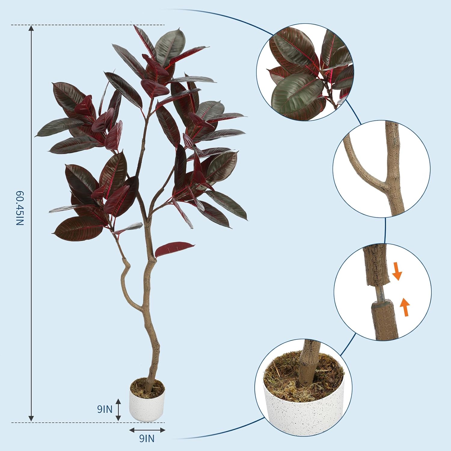 Artificial Fiddle Leaf Fig Tre – Ficus Lyrata Tree Bewertung und Preis