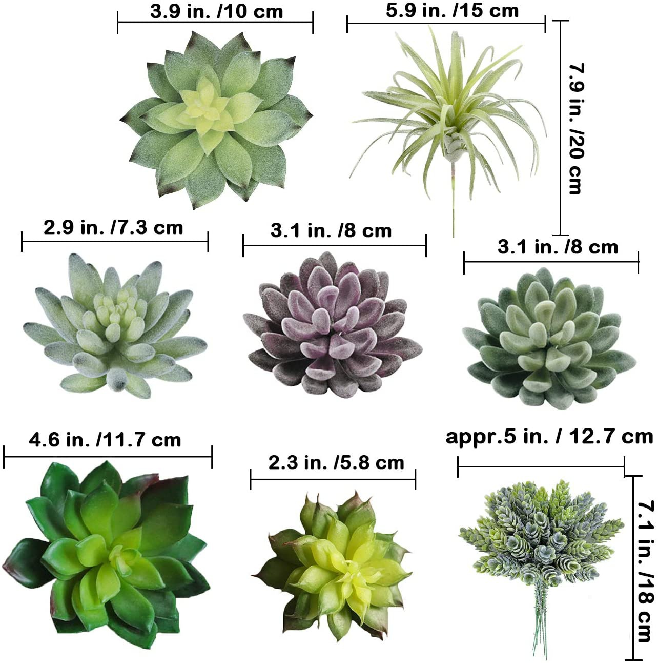 15 Pack Assorted Artificial Su – Echeveria Succulent Bewertung und Preis