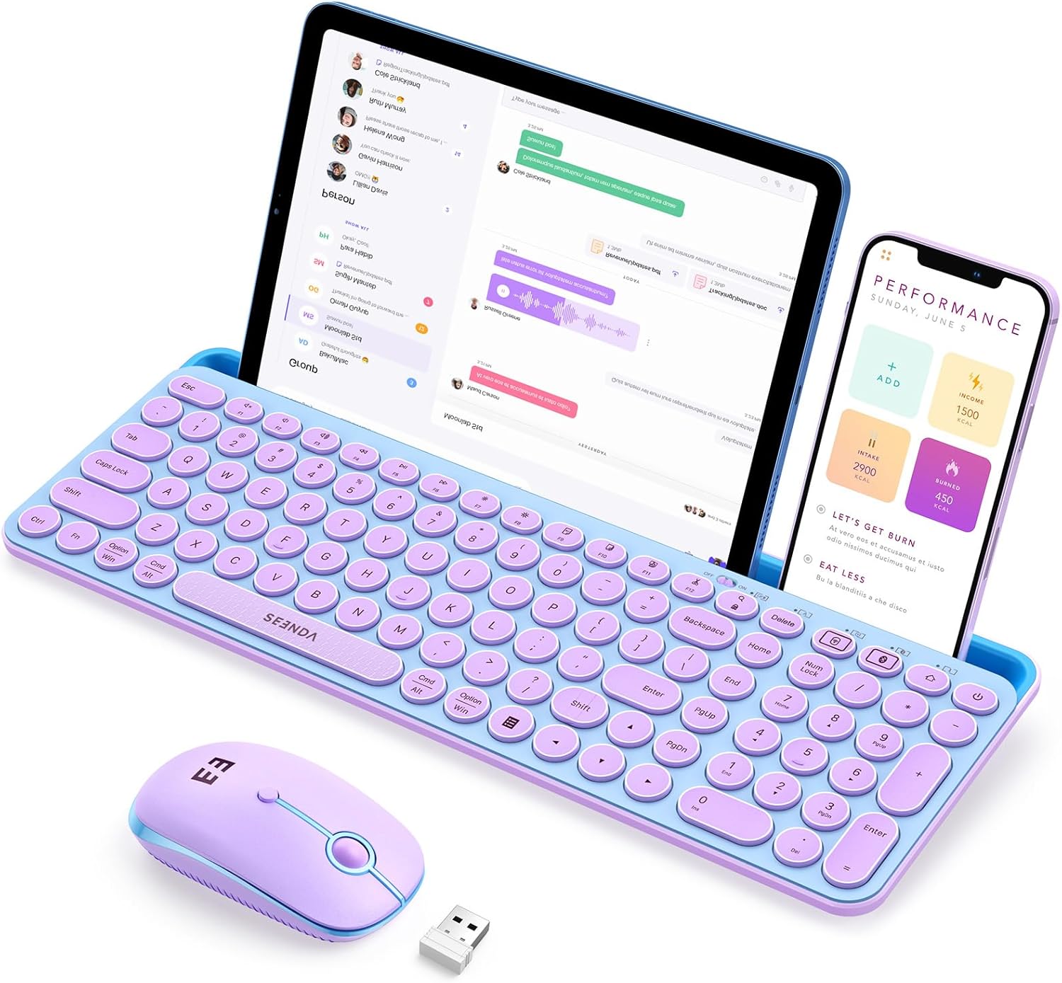 Wireless Keyboard and Mouse Co – Tradescantia Purple Bewertung und Preis