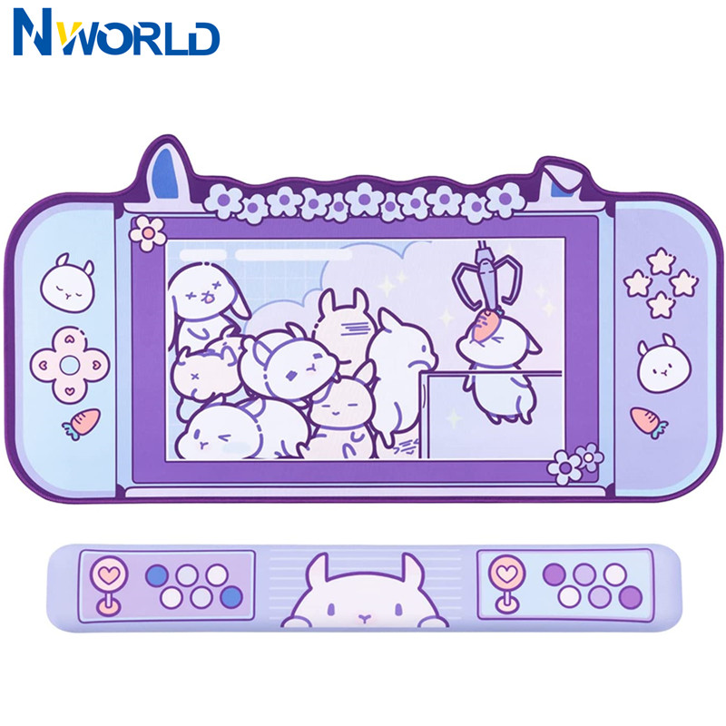 Large Kawaii Gaming Mouse Pad  – Tradescantia Purple Bewertung und Preis