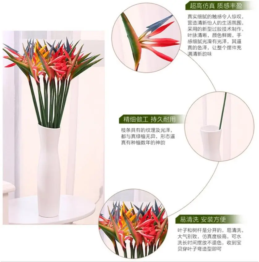 8PCS Artificial Flowers Streli – Bird Paradise Strelitzia Bewertung und Preis