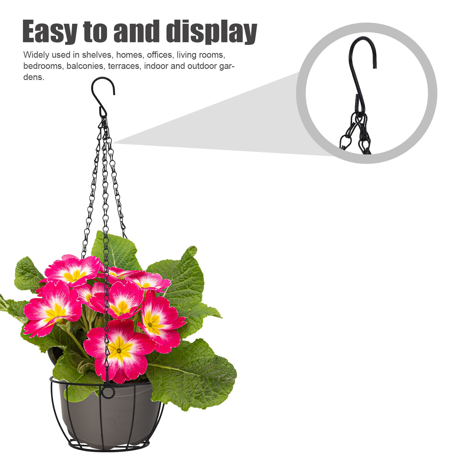 1Pc Iron Hanging Basket Flower – Spider Plant Hanging Bewertung und Preis
