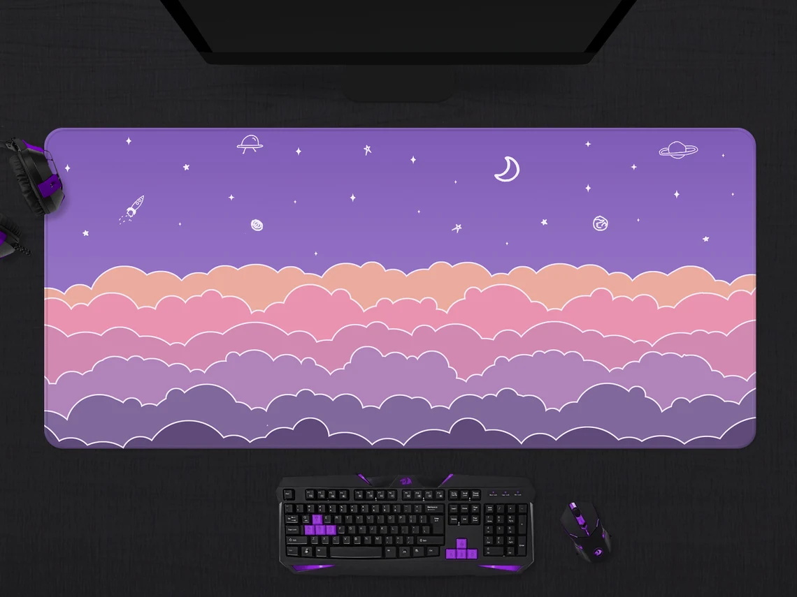 Kawaii Deskmat purple Cute Mou – Tradescantia Purple Bewertung und Preis