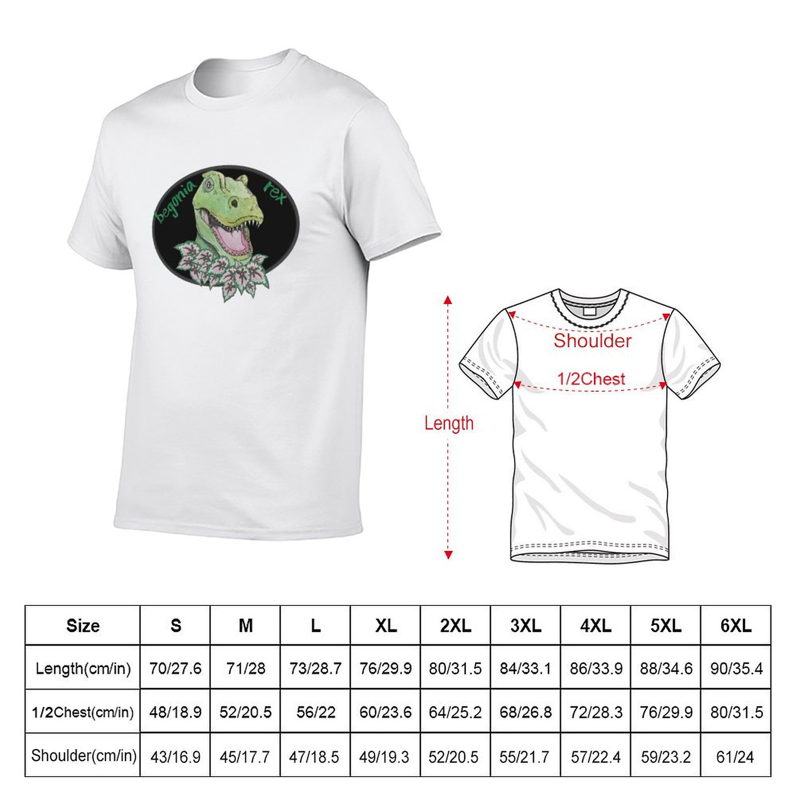 T rex begonia T-Shirt cotton t – Begonia Rex Bewertung und Preis