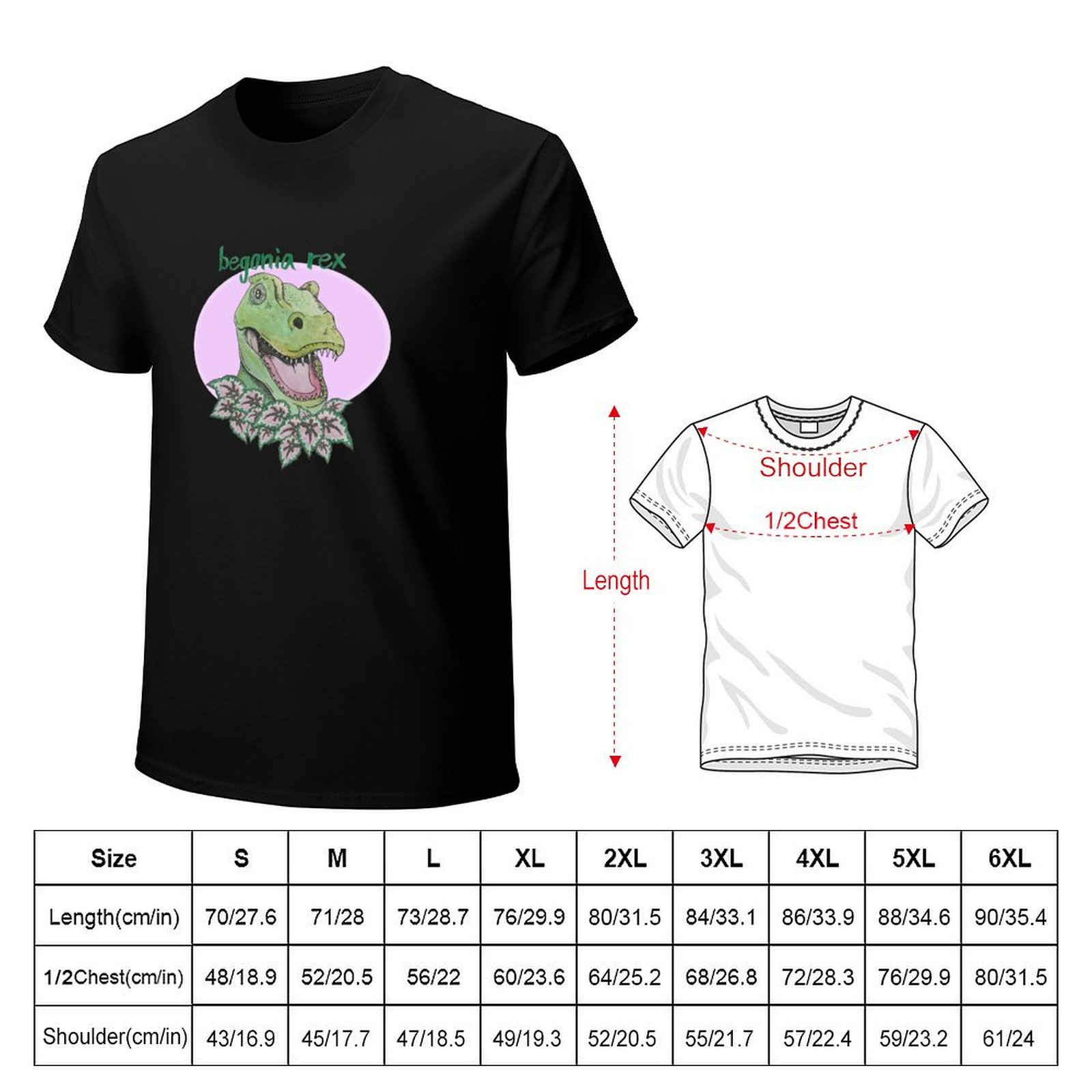 T rex begonia (pink) T-Shirt S – Begonia Rex Bewertung und Preis